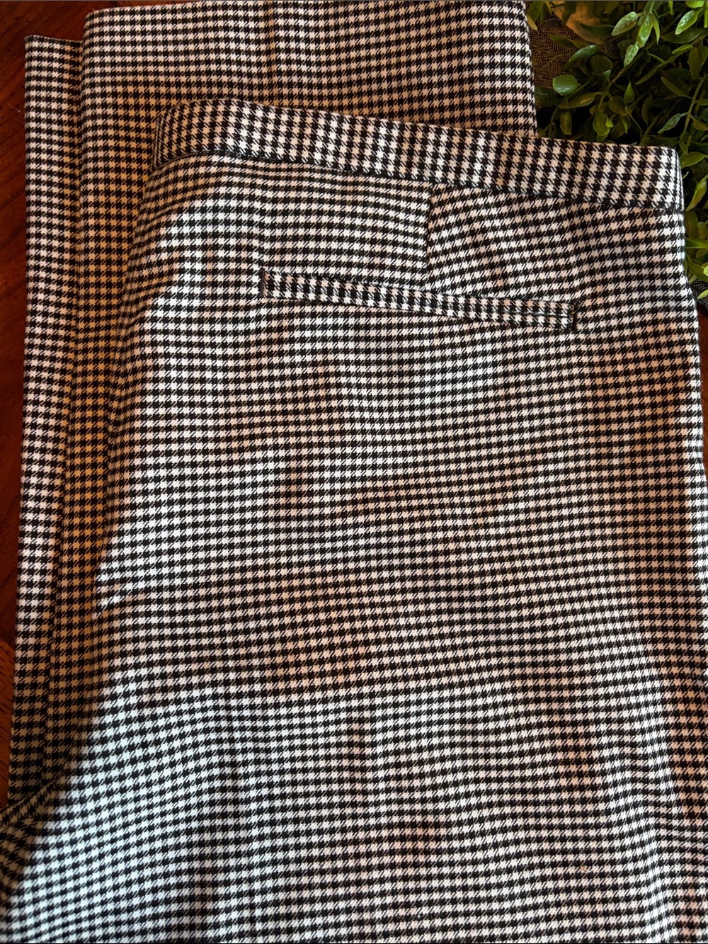 Lane Bryant Black & White Houndstooth Trousers